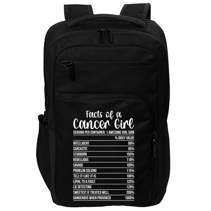 Cancer Facts Cancer Zodiac Sign Cancer Horoscope Cool Gift Impact Tech Backpack