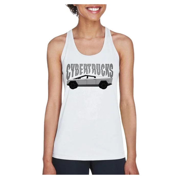 Cybertrucks Futuristic Cyber Ev Fan Driver Truck Classic Dad Women's Racerback Tank