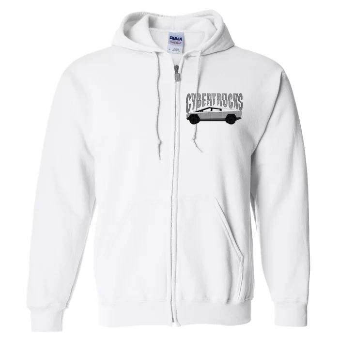 Cybertrucks Futuristic Cyber Ev Fan Driver Truck Classic Dad Full Zip Hoodie