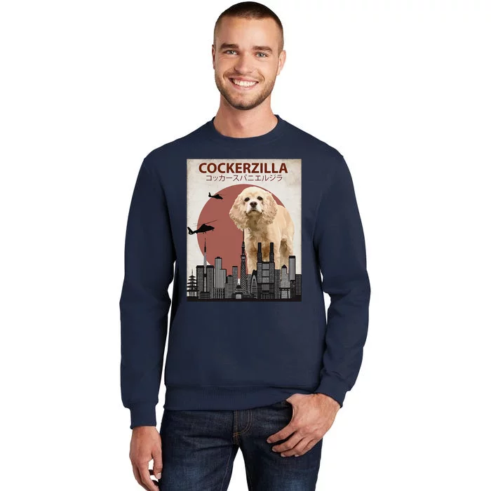 Cockerzilla Funny Cocker Spaniel Dog Lovers Gift Sweatshirt