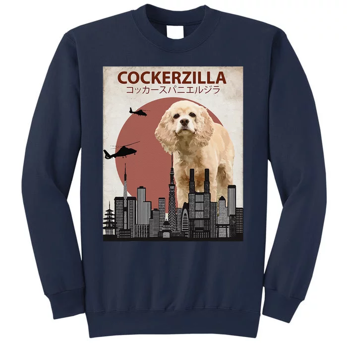 Cockerzilla Funny Cocker Spaniel Dog Lovers Gift Sweatshirt