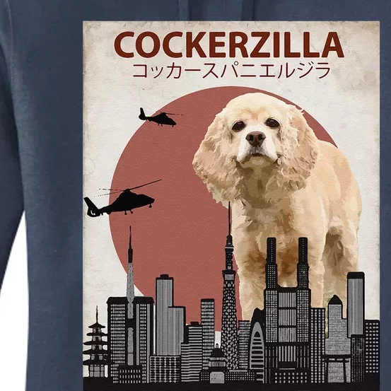 Cockerzilla Funny Cocker Spaniel Dog Lovers Gift Women's Pullover Hoodie