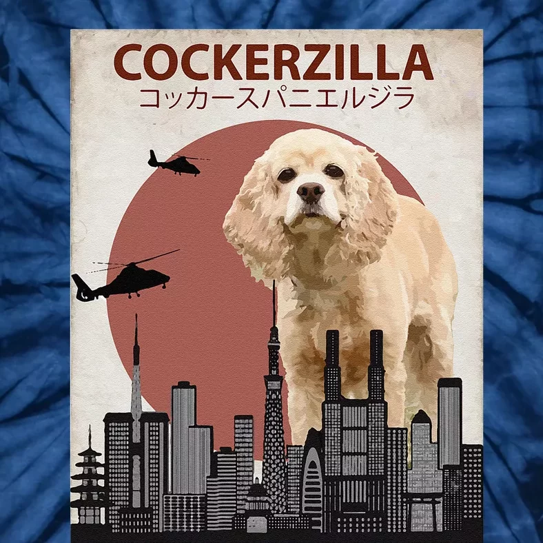 Cockerzilla Funny Cocker Spaniel Dog Lovers Gift Tie-Dye T-Shirt