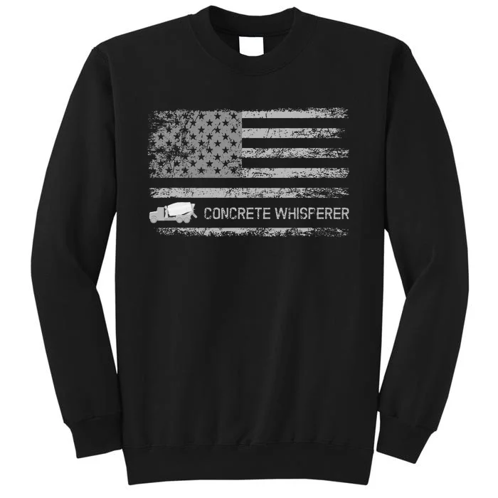 Concrete Finisher Concrete Whisperer American Flag Patriotic Sweatshirt