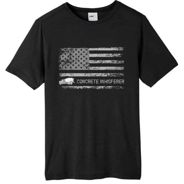 Concrete Finisher Concrete Whisperer American Flag Patriotic ChromaSoft Performance T-Shirt