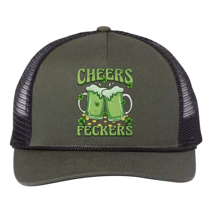 Cheers Feckers Retro Rope Trucker Hat Cap