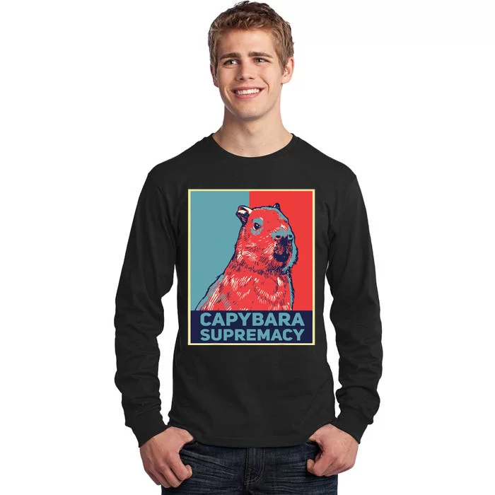 Capybaras Funny Capibara Rodent Capybara Supremacy Tall Long Sleeve T-Shirt