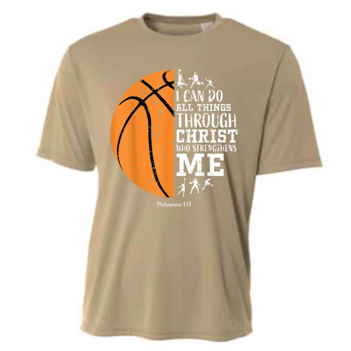 Cute Funny Christian Basketball Gift For Boys Religious Gifts Cooling Performance Crew T-Shirt