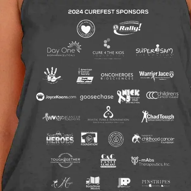 Curefest For Childhood Cancer 2024 Women's Knotted Racerback Tank