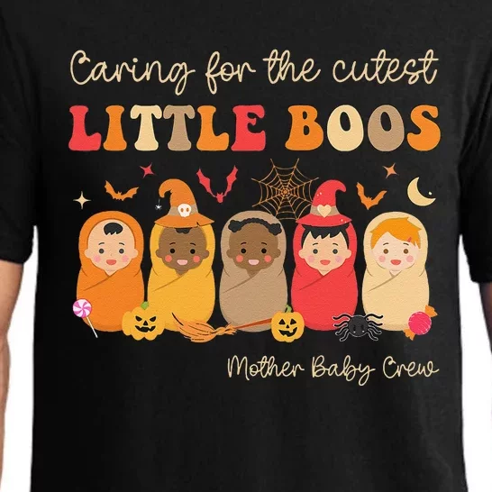 Caring For Cutest Boos Mother Baby Crew Halloween Nicu Nurse Pajama Set