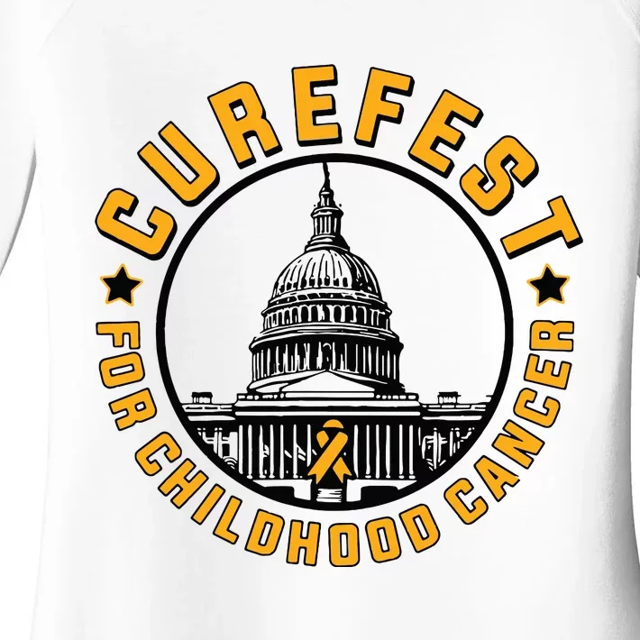 Curefest For Childhood Cancer 2024 Design 3 For Light Women's Perfect Tri Tunic Long Sleeve Shirt