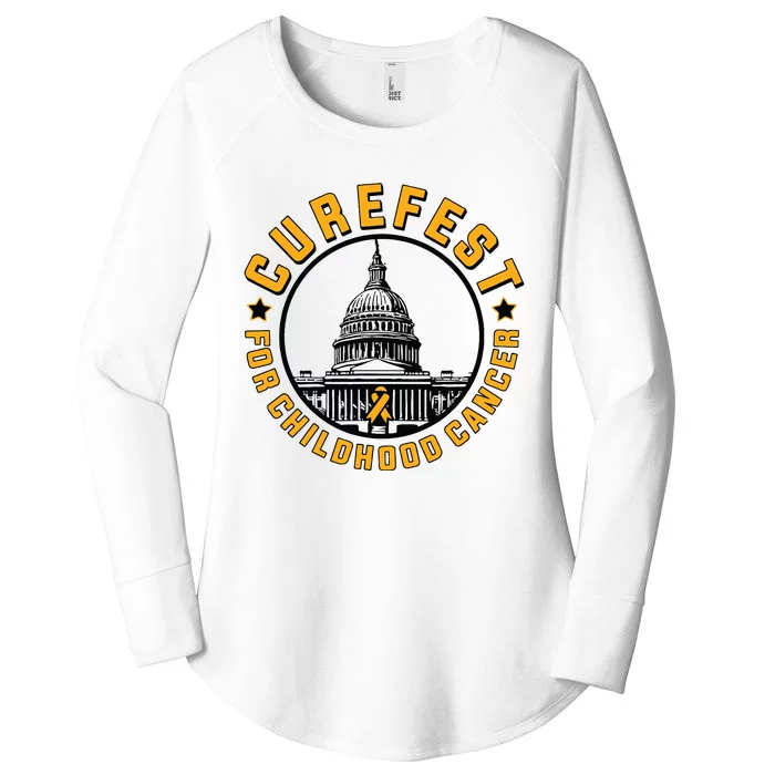 Curefest For Childhood Cancer 2024 Design 3 For Light Women's Perfect Tri Tunic Long Sleeve Shirt