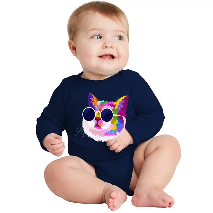 Cat Funny Cat Gift Women Baby Long Sleeve Bodysuit