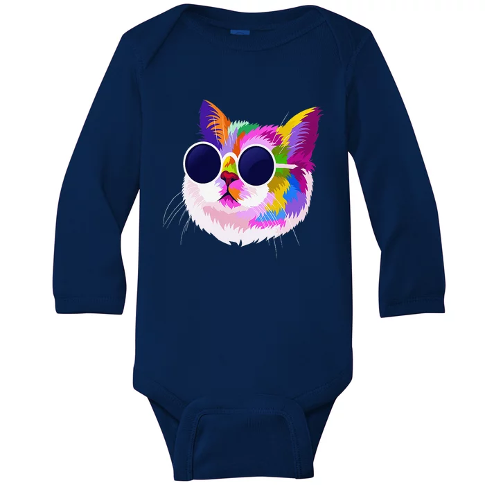 Cat Funny Cat Gift Women Baby Long Sleeve Bodysuit