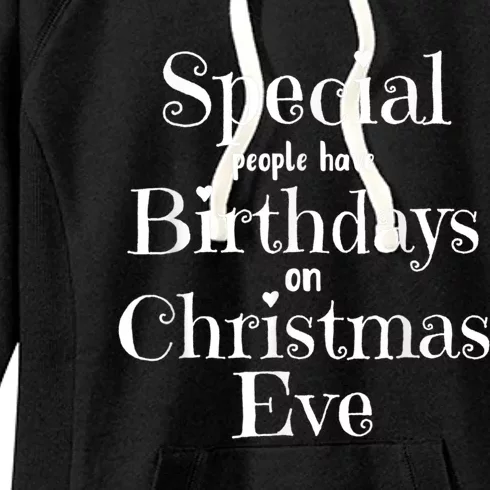 Cute Funny Christmas Eve Birthday December 24th Birthday Women's Fleece Hoodie