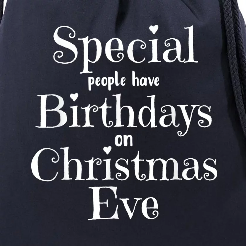 Cute Funny Christmas Eve Birthday December 24th Birthday Drawstring Bag