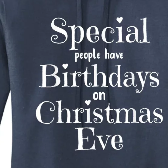 Cute Funny Christmas Eve Birthday December 24th Birthday Women's Pullover Hoodie