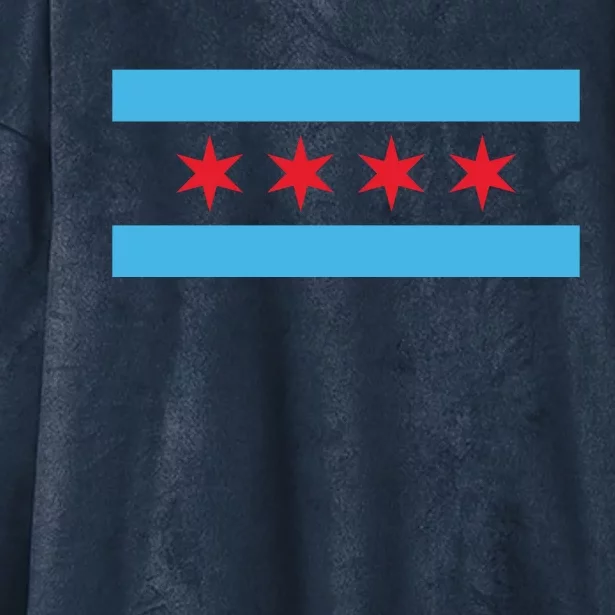 Chicago Flag Hooded Wearable Blanket