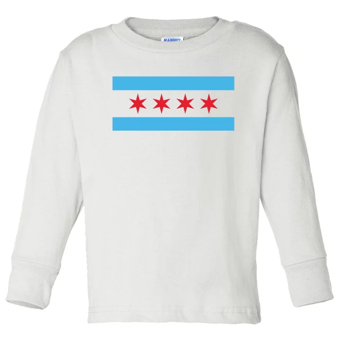 Chicago Flag Toddler Long Sleeve Shirt