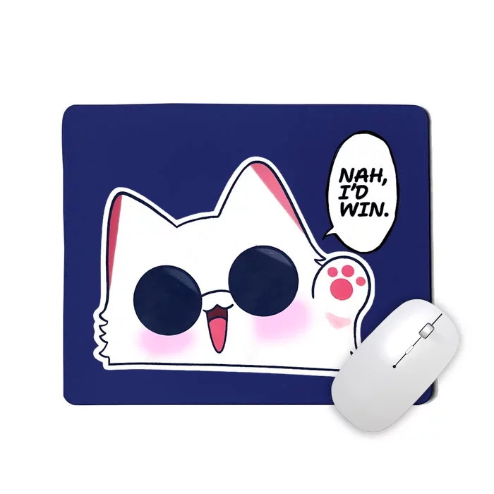 Cute Funny Cat Funny Anime Meme Nah ID Win Gojo Cat Mousepad