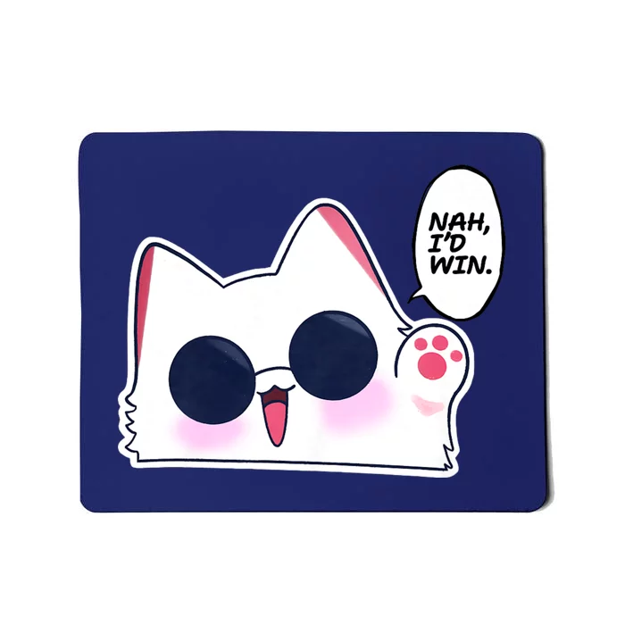 Cute Funny Cat Funny Anime Meme Nah ID Win Gojo Cat Mousepad