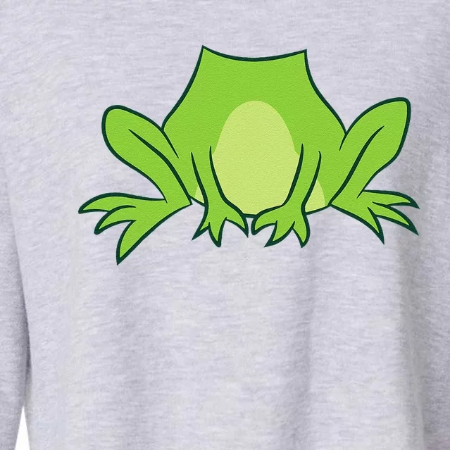 Cool Frog Costume Frog Animal Funny Frog Halloween Costume Cropped Pullover Crew