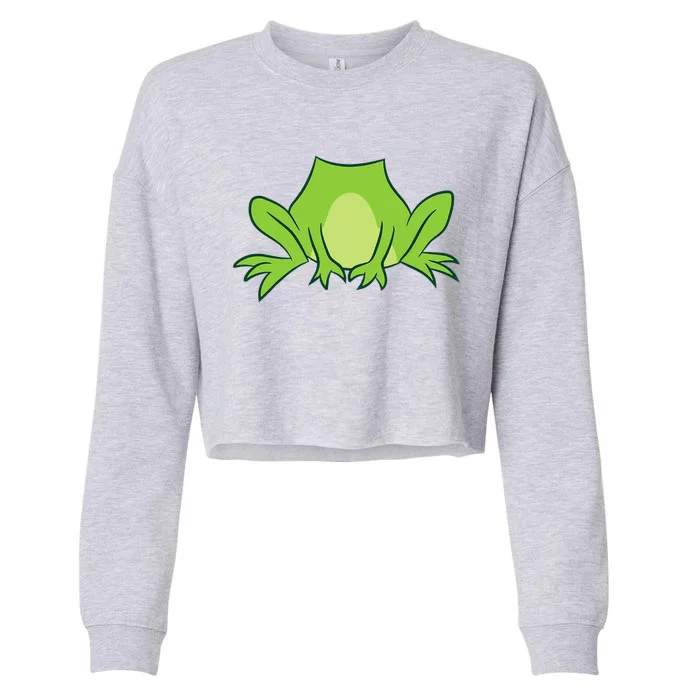 Cool Frog Costume Frog Animal Funny Frog Halloween Costume Cropped Pullover Crew