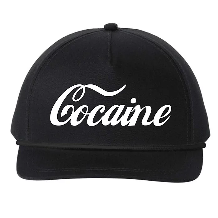 Cocaine Funny Snapback Five-Panel Rope Hat