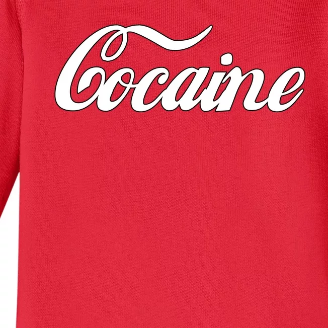 Cocaine Funny Baby Long Sleeve Bodysuit