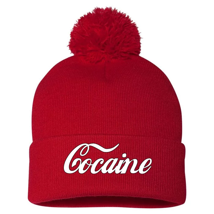 Cocaine Funny Pom Pom 12in Knit Beanie