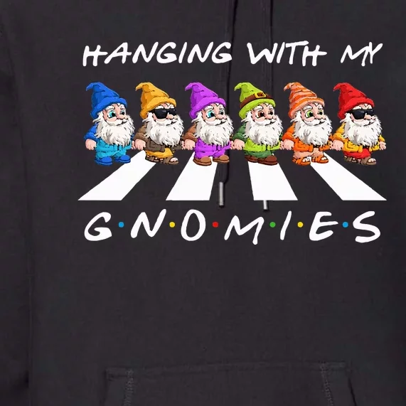 Crosswalk Funny christmas hanging with my gnomies Friend Premium Hoodie