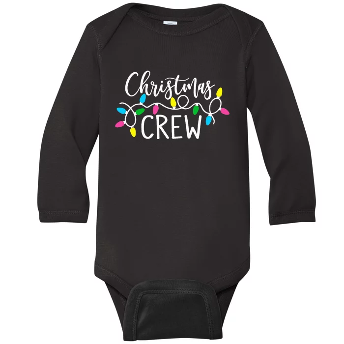 cute family christmas crew matching pajama s lights Baby Long Sleeve Bodysuit