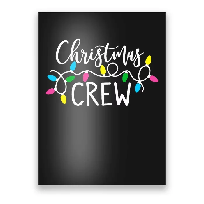 cute family christmas crew matching pajama s lights Poster