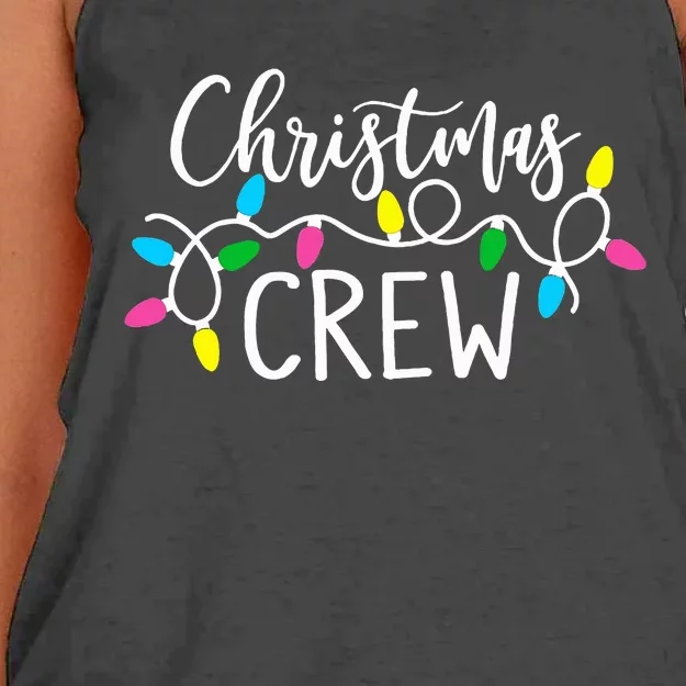 cute family christmas crew matching pajama s lights Women's Knotted Racerback Tank