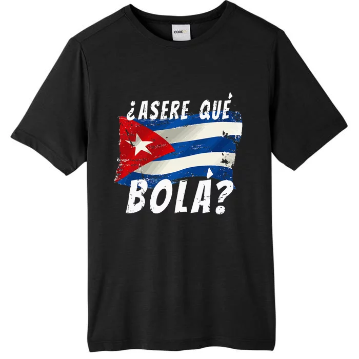 Cuban Flag Cuba Miami Saying Spanish Greeting ChromaSoft Performance T-Shirt