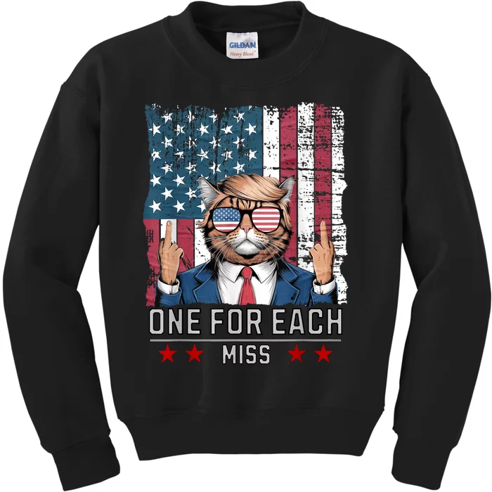 Cute Funny Cat Trump One For Each Miss Kids Sweatshirt