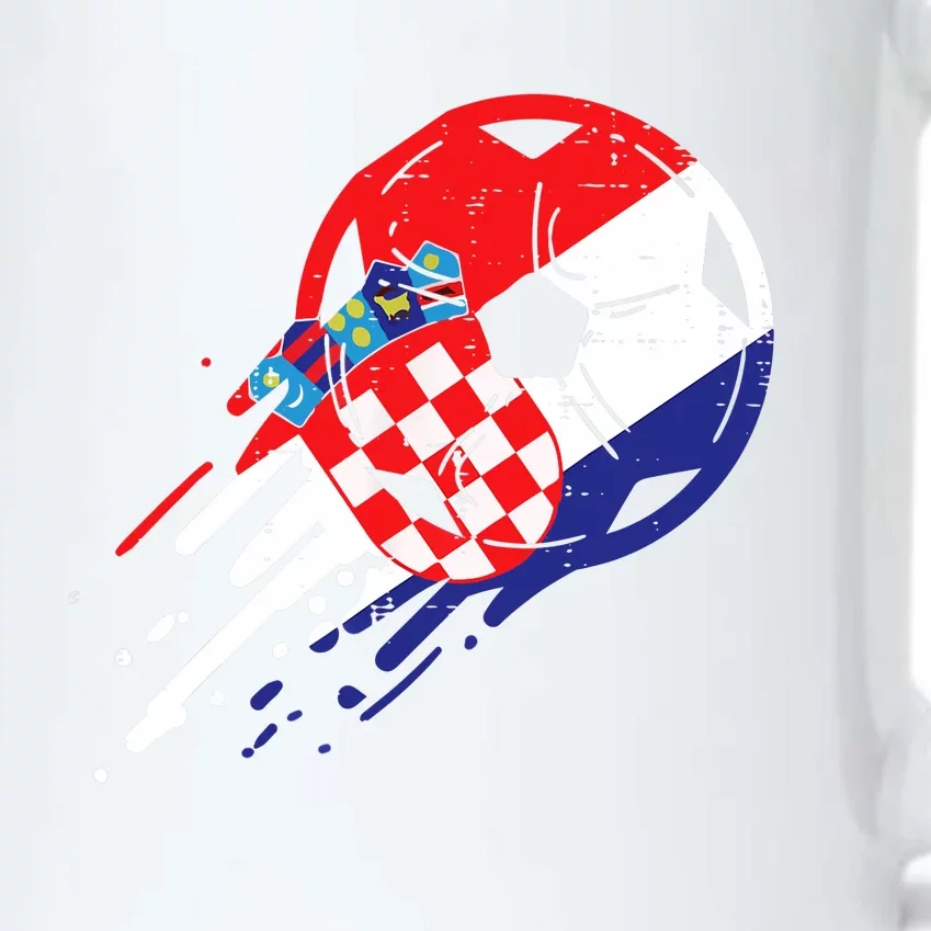 Croatia Flag Croatian Soccer Football Fan Black Color Changing Mug