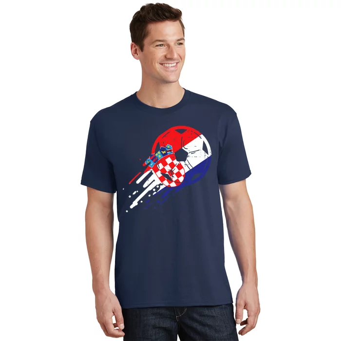 Croatia Flag Croatian Soccer Football Fan T-Shirt