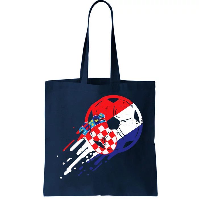 Croatia Flag Croatian Soccer Football Fan Tote Bag