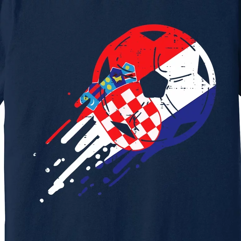 Croatia Flag Croatian Soccer Football Fan Premium T-Shirt