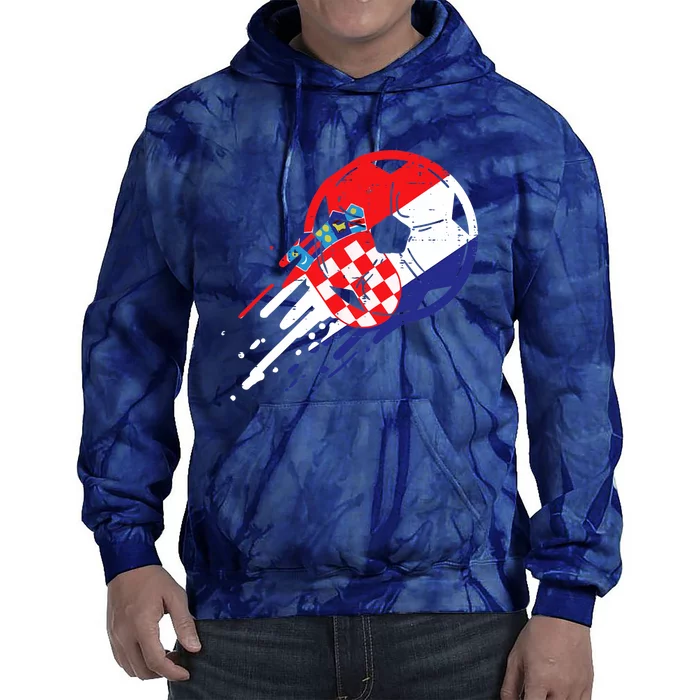 Croatia Flag Croatian Soccer Football Fan Tie Dye Hoodie