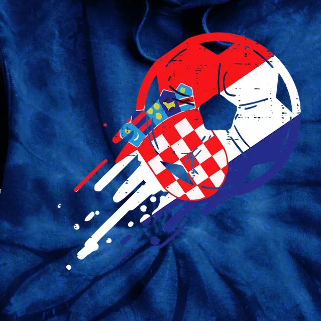 Croatia Flag Croatian Soccer Football Fan Tie Dye Hoodie