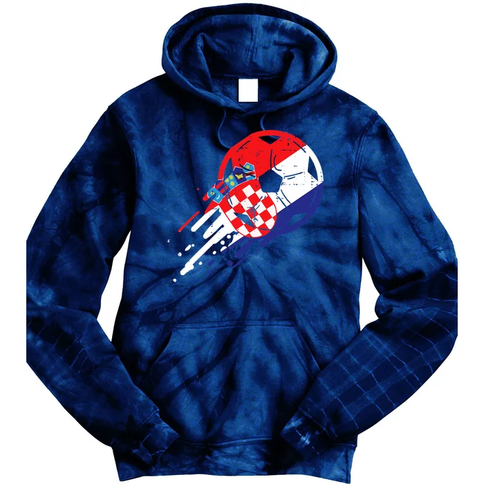 Croatia Flag Croatian Soccer Football Fan Tie Dye Hoodie