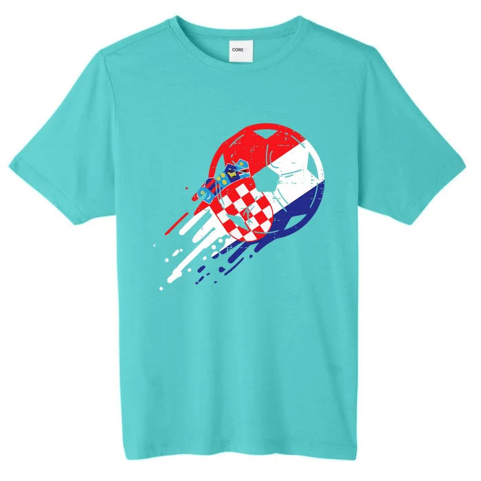 Croatia Flag Croatian Soccer Football Fan ChromaSoft Performance T-Shirt