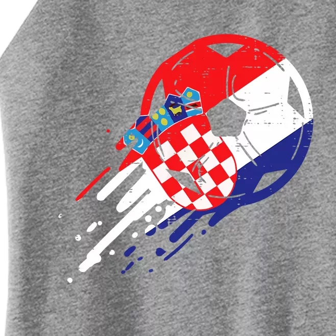 Croatia Flag Croatian Soccer Football Fan Women’s Perfect Tri Rocker Tank