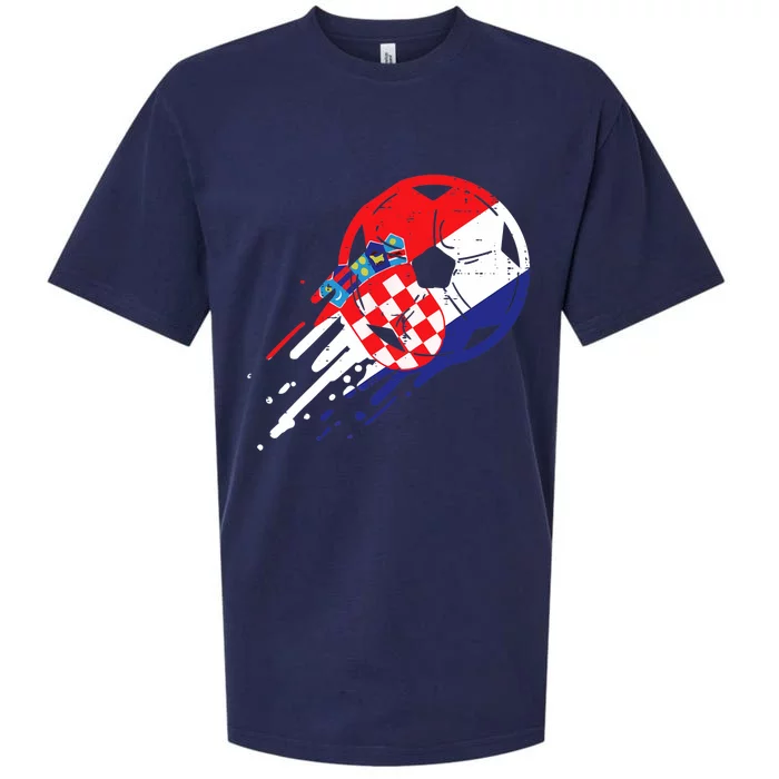 Croatia Flag Croatian Soccer Football Fan Sueded Cloud Jersey T-Shirt