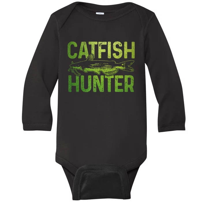 Catfish Fishing Catfishing Funny Saying Fisherman Gift Baby Long Sleeve Bodysuit