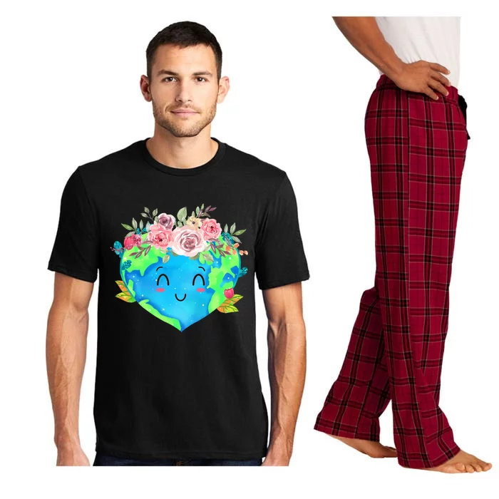 Cute Flowers Crown Planet Spring Nature Peace Earth Day Cute Gift Pajama Set