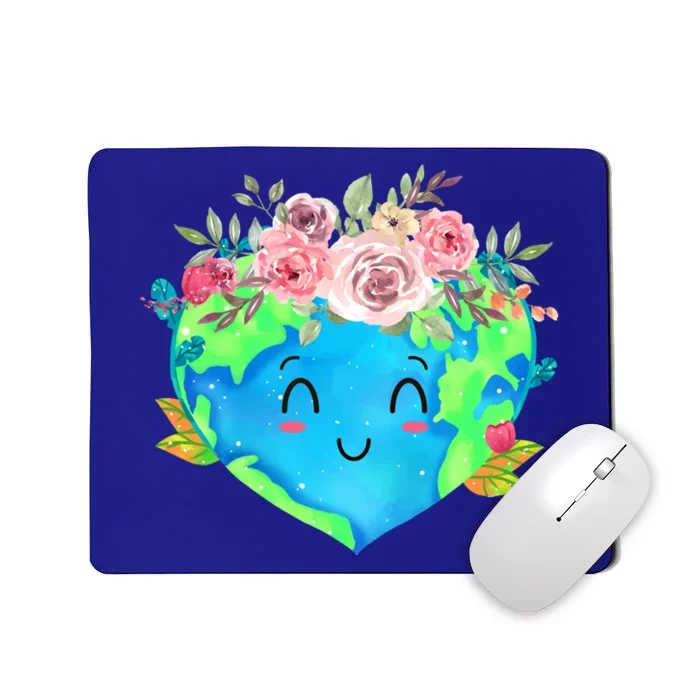 Cute Flowers Crown Planet Spring Nature Peace Earth Day Cute Gift Mousepad