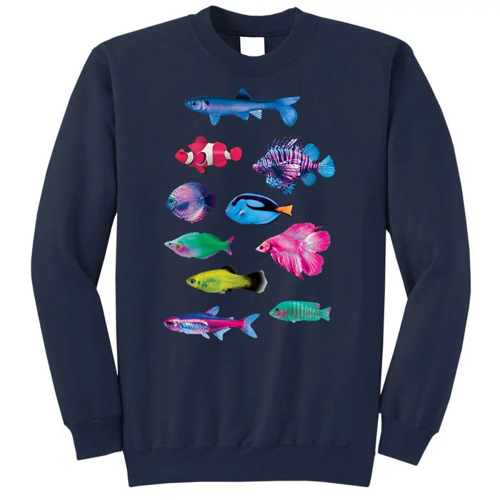 Colorful Fishes Tall Sweatshirt